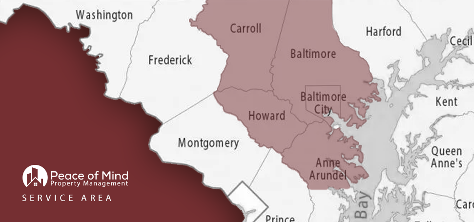 POM property management service area (Baltimore, Carroll, Howard, Anne Arundel, and Baltimore City Counties)